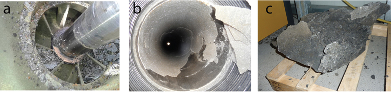 calcite scaling formed at various locations within the geothermal plant Kirchstockach