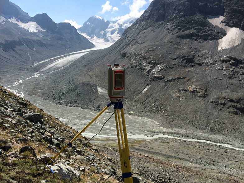 Lidar-Gerät nahe der Bertolhütte